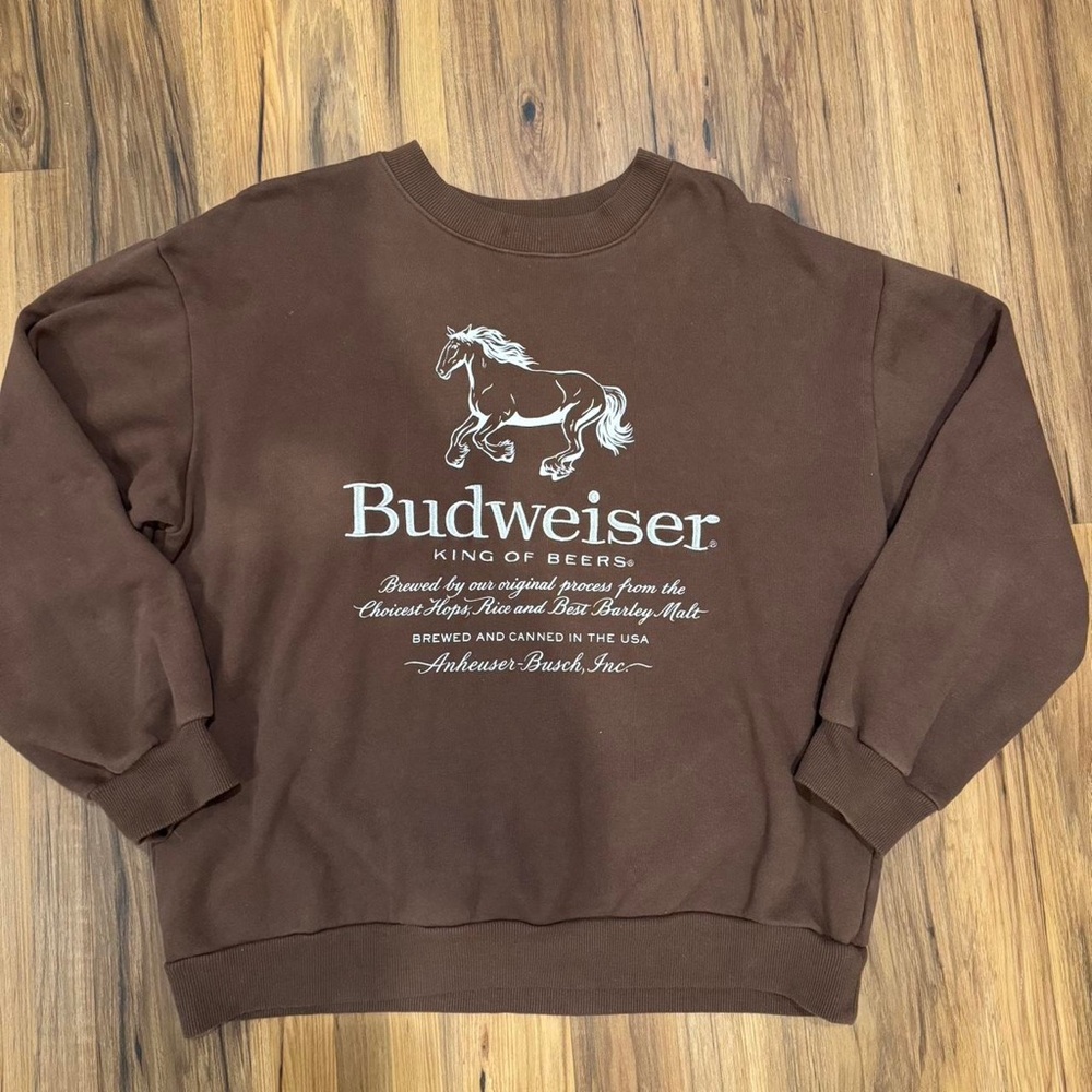 Pacsun Budweiser Brown Men's Crewneck